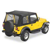 Bestop Supertop, Black Denim (88-95 Wrangler YJ, Steel Half Doors) - Bestop 51600-15