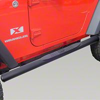 Rugged Ridge Textured Black 4in Oval Nerf Bars (07-13 Wrangler JK 2 Door) - Rugged Ridge 11591.07