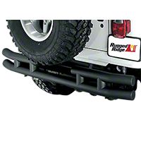Rugged Ridge Tubular Rear Bumper w/o Hitch, Textured Black (87-06 Wrangler YJ & TJ) - Rugged Ridge 11571.03