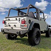 Rugged Ridge XHD Rear Bumper, Textured Black (87-06 Wrangler YJ & TJ) - Rugged Ridge 11546.1