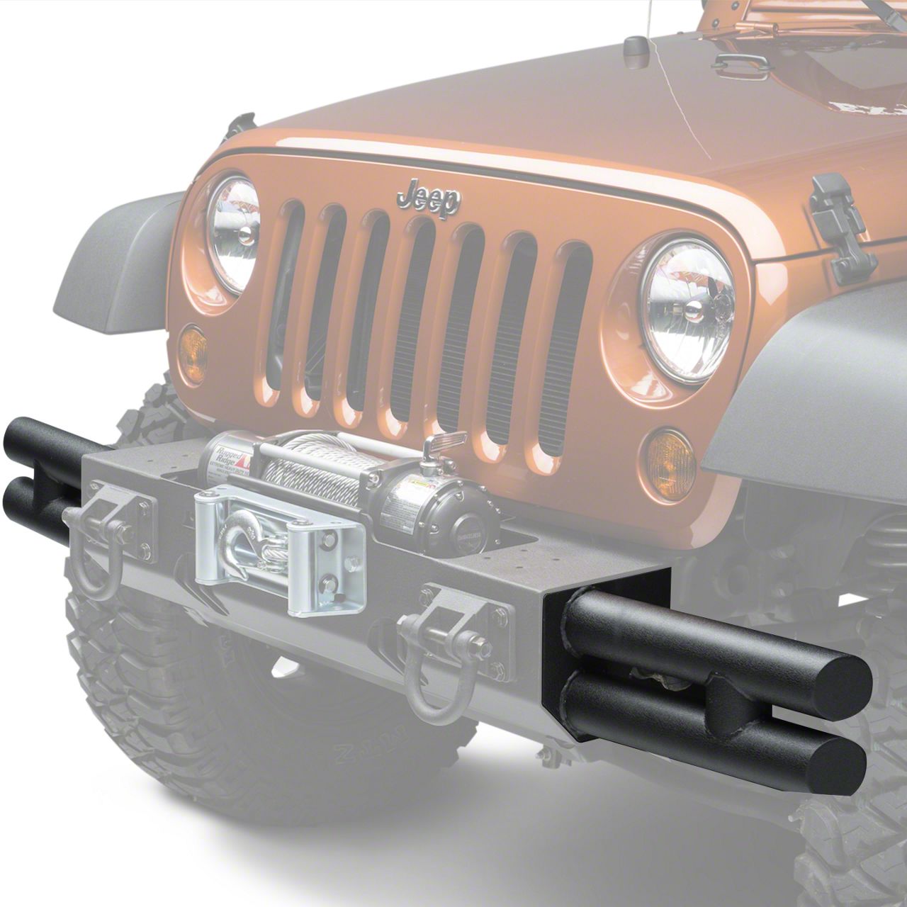 Rugged Ridge Textured Black Tube Ends for XHD Front Bumper (07-13 Wrangler JK) - Rugged Ridge 11540.21