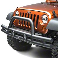 Rugged Ridge Tube Front Bumper, Textured Black (07-13 Wrangler JK) - Rugged Ridge 11561.1