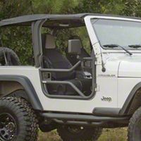 Rugged Ridge Tube Doors - Pair, Textured Black (97-06 Wrangler TJ) - Rugged Ridge 11509.2