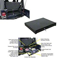 Tuffy Underseat Full Length Locking Drawer (87-06 Wrangler YJ & TJ) - Tuffy 130-01