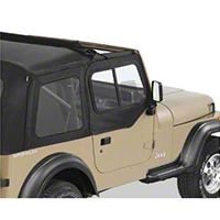 Bestop Upper Door Sliders for Sunrider or Supertop, Black Denim (88-95 Wrangler YJ) - Bestop 51786-15