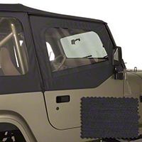 Rugged Ridge Upper Soft Door Kit, Front Pair, Black Denim (88-95 Wrangler YJ) - Rugged Ridge 13713.15