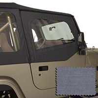 Rugged Ridge Upper Soft Door Kit, Front Pair, Gray (88-95 Wrangler YJ) - Rugged Ridge 13713.09
