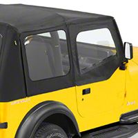 Bestop Upper Soft Doors for Factory Soft Top, Black Denim (88-95 Wrangler YJ) - Bestop 51782-15