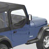 Bestop Upper Soft Doors for Supertop, Black Denim (88-95 Wrangler YJ) - Bestop 51780-15