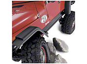 Warn Rock Sliders Black Powder Coat 3/16 in. Steel (87-95 Wrangler YJ) - Warn 63003