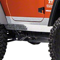 Warrior Products 5in Tall Rocker Guards Includes Plate For Lower Factory Doors (07-13 Wrangler JK) - Warrior Products 921E