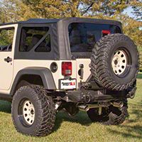 Rugged Ridge XHD Replacement Soft Top Sailcloth Black Diamond w/ Tinted Windows (07-09 Wrangler JK 2 Door) - Rugged Ridge 13736.01