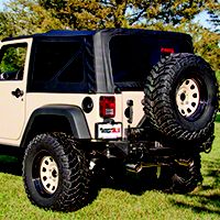 Rugged Ridge XHD Replacement Soft Top Black Diamond w/ Tinted Windows (07-09 Wrangler JK 2 Door) - Rugged Ridge 13736.35