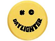 KC Hilites Yellow Hard Plastic Light Cover w/ Smiley KC Logo 6 in. Round (Universal Application) - KC Hilites 5202