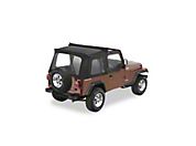 Pavement Ends Flip Top - Clear Windows, Black Denim (87-95 Wrangler YJ) - Pavement Ends 44583-15