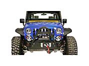 OR-Fab Wrinkle Black Front Stinger Bumper w/Offset Winch Mount (07-13 Wrangler JK) - OR-Fab 83211