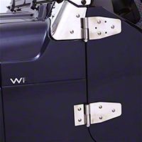 Smittybilt Door Hinges - Stainless Steel - Set of 4 - For Half Steel Doors (87-06 Wrangler YJ & TJ) - Smittybilt 7441