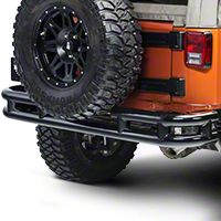 Smittybilt Tubular Rear Bumper, No Hitch, Gloss Black (07-13 Wrangler JK) - Smittybilt JB48-R