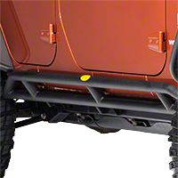 Smittybilt SRC Rocker Guards- Black Textured (07-13 Wrangler JK 4 Door) - Smittybilt 76644