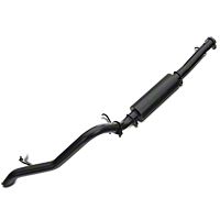 MBRP Off-Road Tail Pipe, Muffler before Axle, 3.8L V6, Black Coated (07-11 Wrangler JK 2 Door) - MBRP S5518BLK