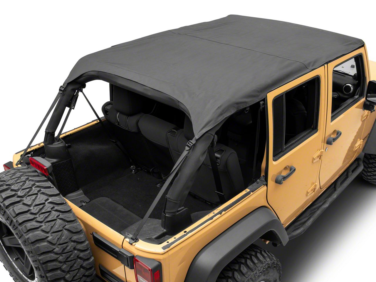 Redrock Jeep Wrangler Extended Bikini Top Black Diamond J