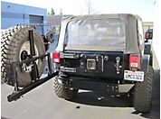 Pure Jeep Smooth Rear Stubby Bumper w/Tire Carrier (07-13 Wrangler JK) - Pure Jeep PJ2003