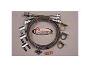 Crown Performance Stainless Steel Brake Line Kit; Stock Length; (07-10 Wrangler JK) - Crown Performance JEEP21FR