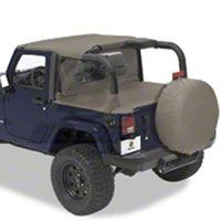 Bestop Duster Deck Cover, Khaki (07-13 Wrangler JK 2 Door) - Bestop 90033-36