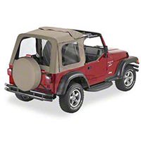 Bestop Sunrider Soft Top, Dark Tan (97-02 Wrangler TJ) - Bestop 51699-33