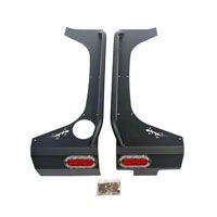 Or-Fab Rear Quarter Slider Armor, Bicycle Black (07-13 Wrangler JK 2 Door) - OR-Fab 84332BB