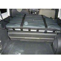 Dirtydog 4x4 Cargo Divider/Freedom Top Holder, Black (07-13 Wrangler JK 2 Door) - Dirty Dog 4x4 DD-D-JK2-07-BLK�