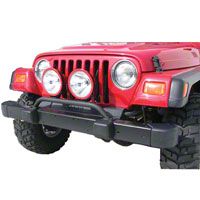 Olympic 4x4 Aux Bar w/3 Light Tabs, Gloss Black (07-13 Wrangler JK) - Olympic 4x4 183-171