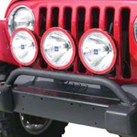 Olympic 4x4 Aux Bar w/3 Light Tabs, Textured Black (07-13 Wrangler JK) - Olympic 4x4 183-174