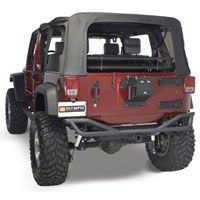 Olympic 4x4 Boa w/Tire Carrier, Textured Black (07-13 Wrangler JK) - Olympic 4x4 2507-174