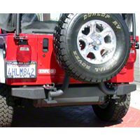 Olympic 4x4 57 in. Rock Rear Bumper, Textured Black (97-06 Wrangler TJ) - Olympic 4x4 550-124