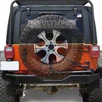 Olympic 4x4 550 Rock Bumper w/Tire Carrier, Textured Black (07-13 Wrangler JK) - Olympic 4x4 5507-174