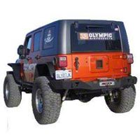 Olympic 4x4 Smuggler Rear Bumper w/Spindal, Textured Black (07-13 Wrangler JK) - Olympic 4x4 556-174