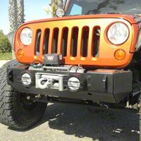 Olympic 4x4 Rescue Winch Bumper End Caps, Gloss Black (07-13 Wrangler JK) - Olympic 4x4 564-171