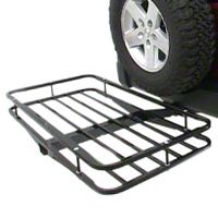 Olympic 4x4 Deluxe Receiver Rack, Textured Black (87-13 Wrangler YJ, TJ & JK) - Olympic 4x4 903-404