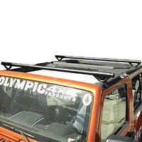 Olympic 4x4 Quick n Easy Rack, Textured Black (07-13 Wrangler JK 4 Door) - Olympic 4x4 908-174