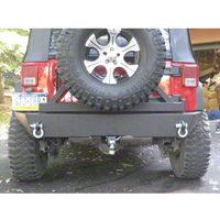 River Raider Trail Series Rear Bumper, Black Powdercoat (07-13 Wrangler JK) - River Raider Off Road BMP-3617-PC