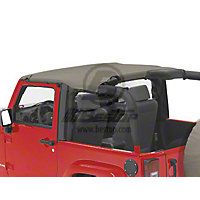 Bestop Bikini Top, Khaki (07-09 Wrangler JK 2 Door) - Bestop 52580-36