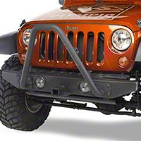 Olympic 4X4 Front Bumper Bar Only, Rubicon Black (07-13 Wrangler JK) - Olympic 4x4 264-174