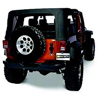 Olympic 4x4 Rock Rear Bumper, Rubicon Black (07-13 Wrangler JK) - Olympic 4x4 550-174