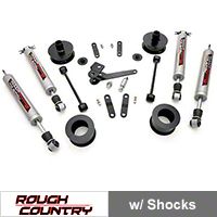 Rough Country 2.5 in. Series II Lift Kit With Performance 2.2 Shocks (07-13 Wrangler JK) - Rough Country 637