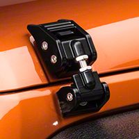 Rugged Ridge Aluminum Hood Catch Kit, Black (07-13 Wrangler JK) - Omix-ADA 11210.11
