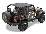 Bestop Header Safari Bikini Top, Khaki (10-13 Wrangler JK 2 Door) - Bestop 52583-36