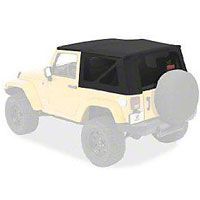Bestop Replace-a-Top Black Diamond Sailcloth w/Tinted Windows (11-13 Wrangler JK 2 Door) - Bestop 79146-35