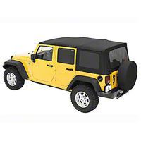 Bestop Replace-a-Top Black Diamond Sailcloth w/Tinted Windows (2010 Wrangler JK 4 Door) - Bestop 79143-35
