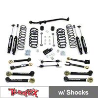 TeraFlex 3 in. Lift Kit w/FlexArms, Front Trackbar With Shocks (97-06 Wrangler TJ) - Teraflex 1456352